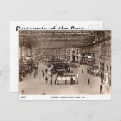 Old Briefkaart - Waterloo Station, Londen (Voorkant / Achterkant)