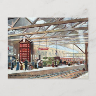 Old Briefkaarten - Waterloo Station, Londen