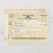 Old British Post kantoor telegram () Briefkaart (Voorkant / Achterkant)
