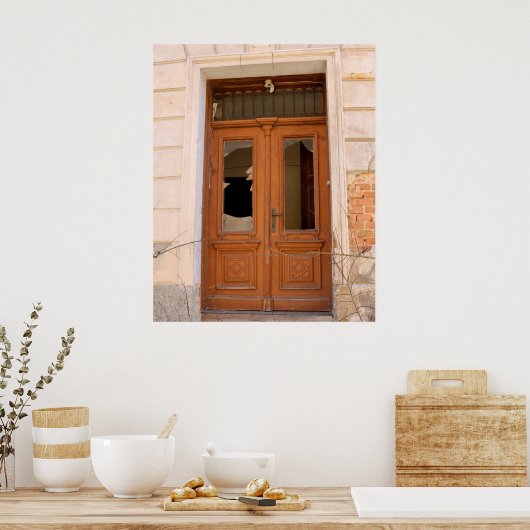 Old broken door, lost place poster (Keuken)