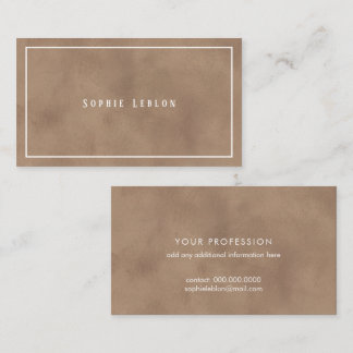 Old-Brown Contact Cards with Modern Serif Name Contactkaartje