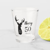 Old Buck 50th Birthday Koelbox Shot Glass Shot Glas (Voorkant)