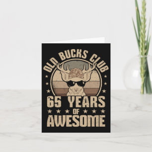 Old Bucks Club 65 jaar Geweldige Hunter 65e BIR Kaart