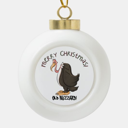 Old Buzzard Holiday kerstversiering Keramische Bal Ornament (Voorkant)