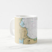 Old Cape Cod Bay Nautical Chart Mug (Devant gauche)