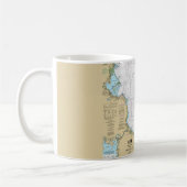 Old Cape Cod Bay Nautical Chart Mug (Gauche)