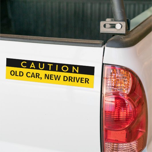 Old Car, New Driver Funny Bumpersticker (Op Truck)