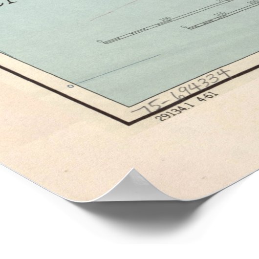 Old Caribbean Map (1961) West Indies Atlas Poster (Hoek)