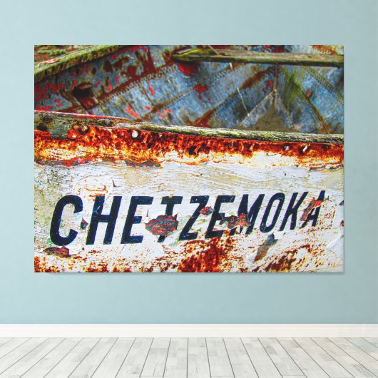 Old Chetzemoka Boat 2 Canvas Afdruk (Insitu (Houten vloer))