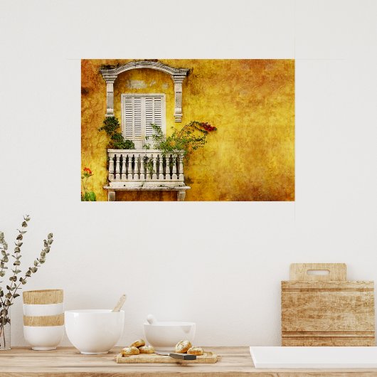 Old City Cartagena Poster (Keuken)