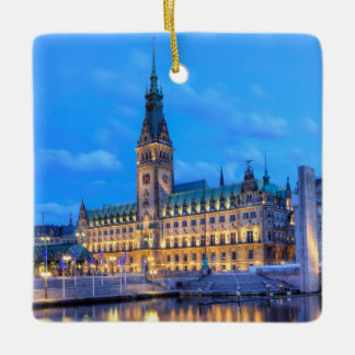 Old City Hall on Rathausmarkt in Hamburg, Duitslan Keramisch Ornament
