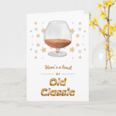 "Old Classic" Punny Brandy Snifter Carte Anniversa (Fleur jaune)