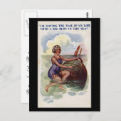 Old Comic Briefkaart - Fun with a big Buoy (Voorkant / Achterkant)