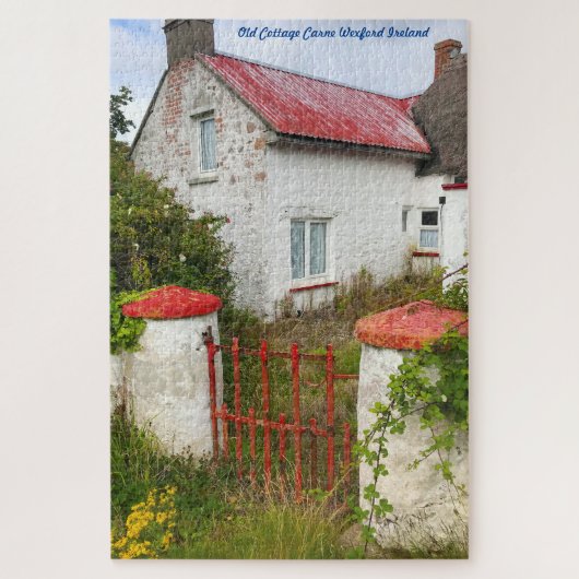 Old Cottage Carne Wexford Ierland. Jigzaag Puzzle Legpuzzel (Verticaal)