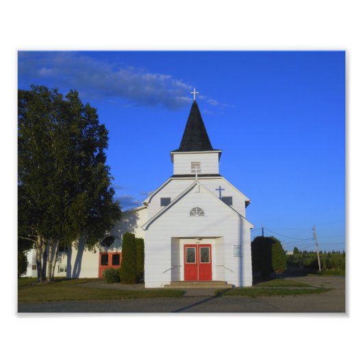 Old Country Church Foto Afdruk (Voorkant)