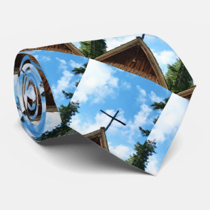 Old Country Church, Vintage Wood Siding Stropdas