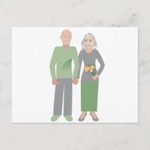 Old Couple in Love Briefkaart