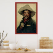 Old Cowboy ~  Beer Adverteren Poster (Keuken)