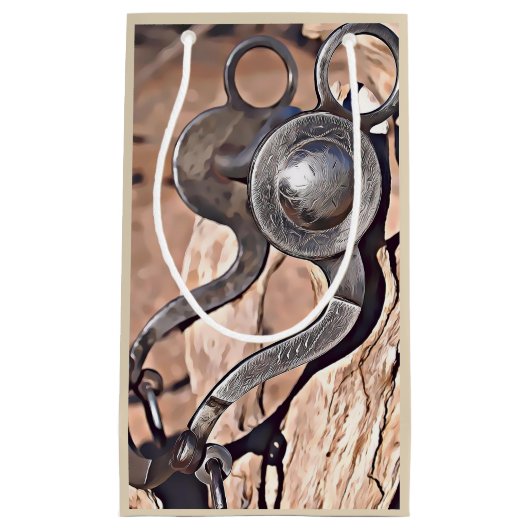 Old Cowboy Bit Gift Bag Klein Cadeauzakje (Voorkant)
