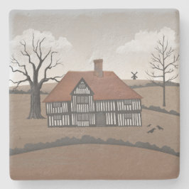 Old Crow Manor Stenen Onderzetter