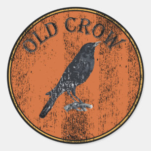 Old Crow - Old Geezer Ronde Sticker