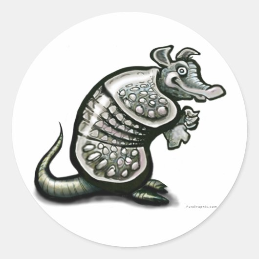 Old Dillo Ronde Sticker (Voorkant)