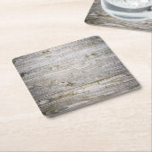 Old Dock Wood Vierkante Kartonnen Onderzetter (Schuin)