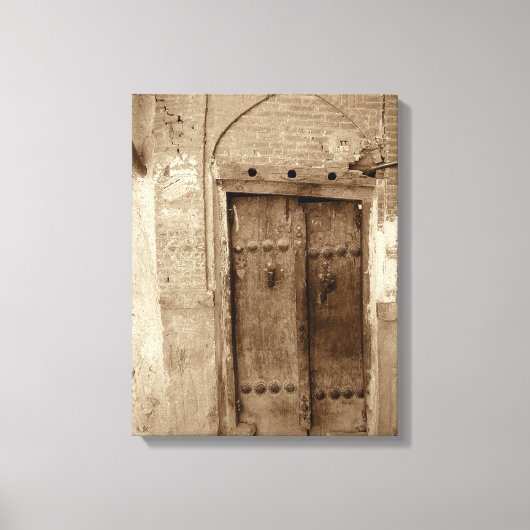 Old Door Wrapped Canvas Afdruk (Voorkant)