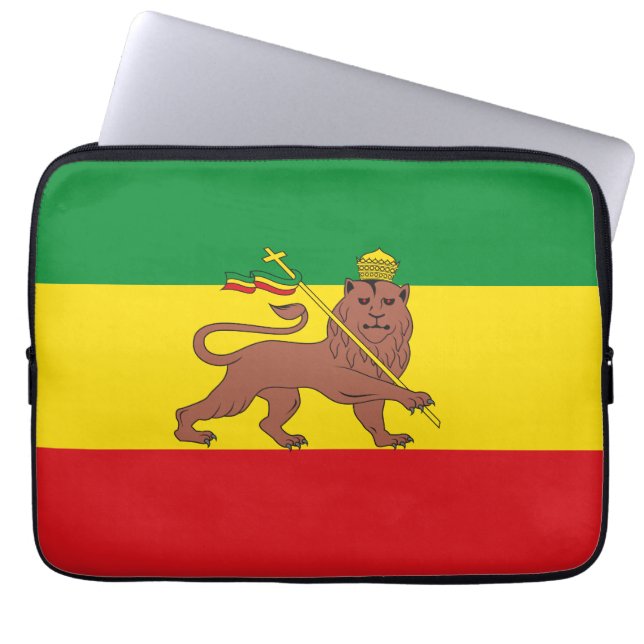 Old Ehtiopian flag Laptop Sleeve (Voorkant)