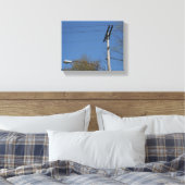 Old Electric Utility Pole Canvas Afdruk (Insitu (Slaapkamer))