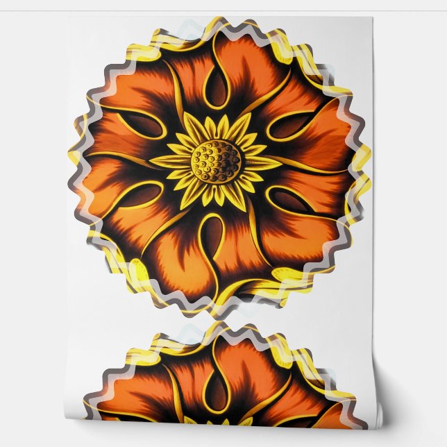 OLD ENGLAND FLOWER GLAS IN LOOD WINDOW BEHANG (Afrollen)