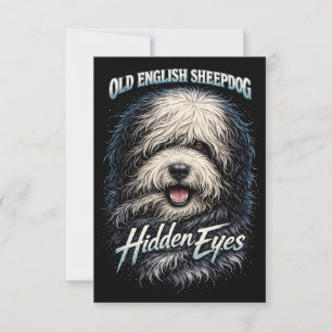 Old English Sheepdog Bedankkaart