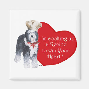 Old English Sheepdog Chef van de Liefde Magneet
