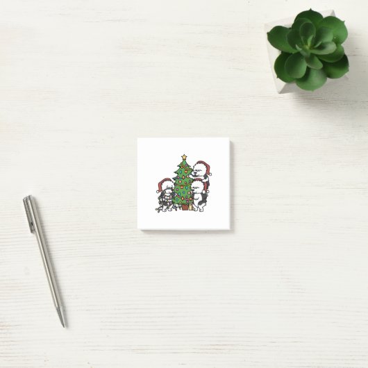 Old English Sheepdog Christmas Tree Post-it® Notes (Kantoor)