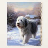 Old English Sheepdog Laisser neiger Noël (Dos)