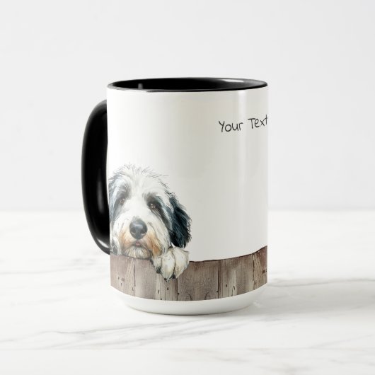 Old English Sheepdog Mok (Voorkant links)