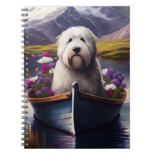 Old English Sheepdog op een Peddel: Een Schitteren Notitieboek