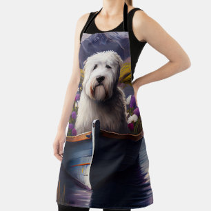 Old English Sheepdog op een Peddel: Een Schitteren Schort
