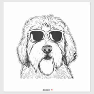 Old English Sheepdog Sketch Tekening Art Hondenlie Sticker