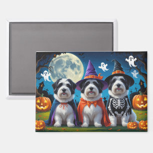 Old English Sheepdogs Pumpkin Halloween Grappig Magneet