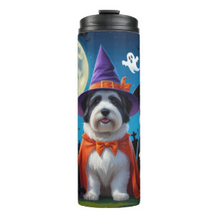 Old English Sheepdogs Pumpkin Halloween Grappig Thermosbeker