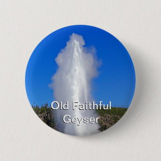 Old Faithful Geyser Ronde Button 5,7 Cm