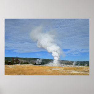Old Faithful Geyser, Yellowstone National Park Poster
