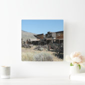 Old Far West Square Clock Vierkante Klok (Huis)