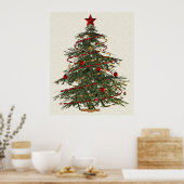 old fashion christmas tree poster (Cuisine)
