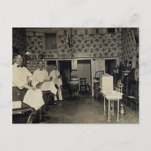 Old-Fashioned Barbershop 1912 Briefkaart (Voorkant)