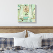 Old Fashioned Bathroom Canvas Afdruk (Insitu (Slaapkamer))