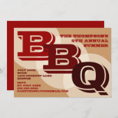 Old Fashioned BBQ Invitation Kaart (Voorkant / Achterkant)
