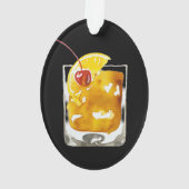 Old Fashioned Cocktail Personated Ornament (achterkant)