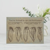 Old Fashioned Corn Roast Invitation Kaart (Staand voorkant)